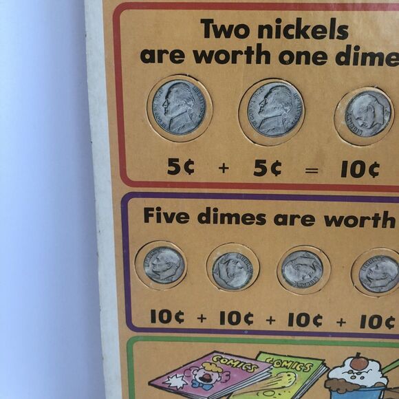 1985 Vintage Golden Step Ahead Learning Puzzle Fun with Money 4739-1 - Picture 8 of 15